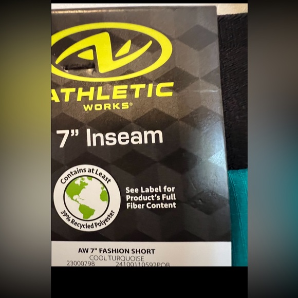 Athletic works mens 7" Swim SHORT Cool Turquoise Dry Works NWT 3xl - Picture 6 of 7